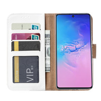 Bookcase Samsung Galaxy S10 Lite hoesje - Wit