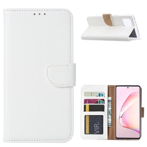 Bookcase Samsung Galaxy Note 10 Lite hoesje - Wit