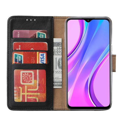 Bookcase Xiaomi Redmi 9 hoesje - Zwart