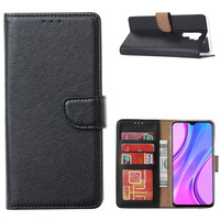 Bookcase Xiaomi Redmi 9 hoesje - Zwart