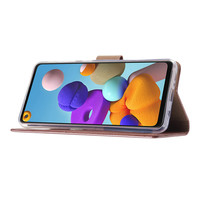 Bookcase Samsung Galaxy A21S hoesje - Rosé Goud