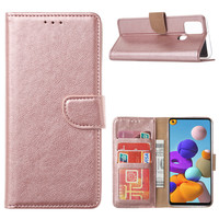 Bookcase Samsung Galaxy A21S hoesje - Rosé Goud