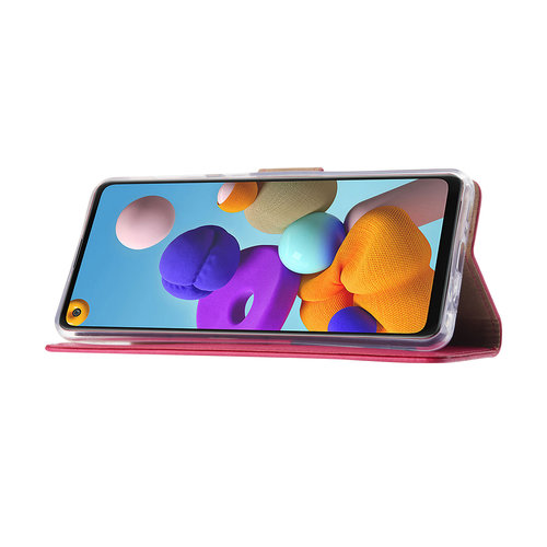 Bookcase Samsung Galaxy A21S hoesje - Roze