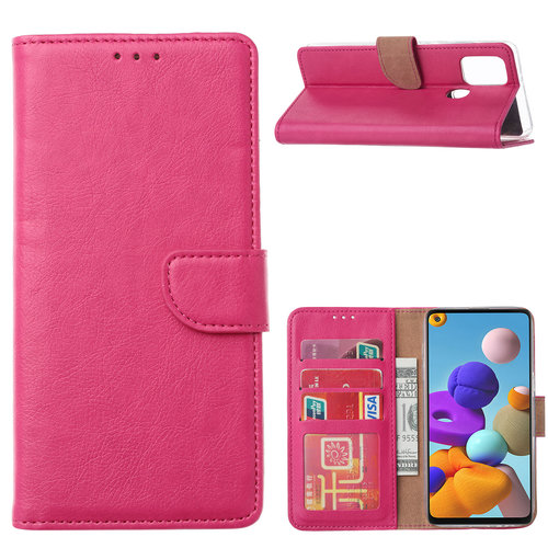 Bookcase Samsung Galaxy A21S hoesje - Roze