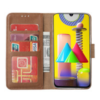 Bookcase Samsung Galaxy M31 hoesje - Bruin