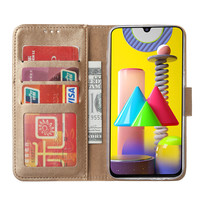 Bookcase Samsung Galaxy M31 hoesje - Goud
