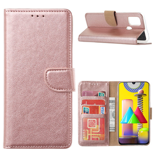 Bookcase Samsung Galaxy M31 hoesje - Rosé Goud