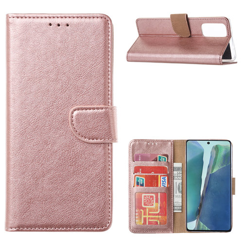 Bookcase Samsung Galaxy Note 20 hoesje - Rosé Goud