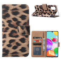 Panter print Bookcase hoesje voor de Samsung Galaxy A41