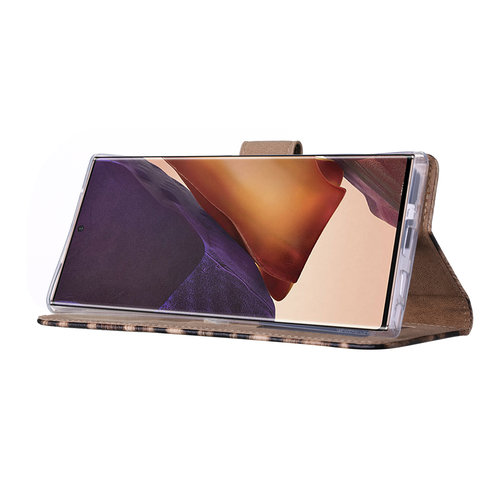 Panter print Bookcase hoesje voor de Samsung Galaxy Note 20 Ultra