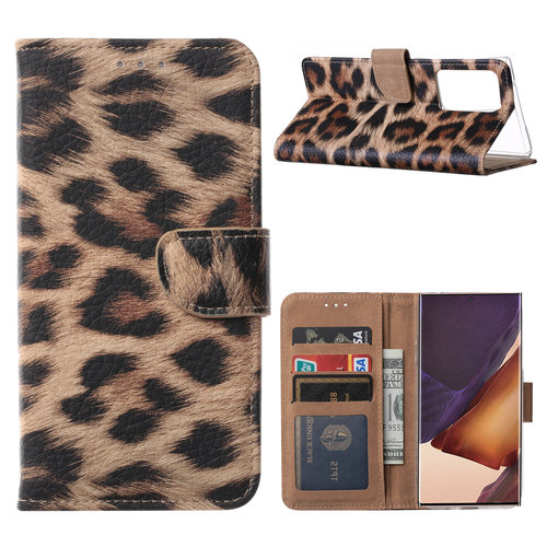 Panter print Bookcase hoesje voor de Samsung Galaxy Note 20 Ultra