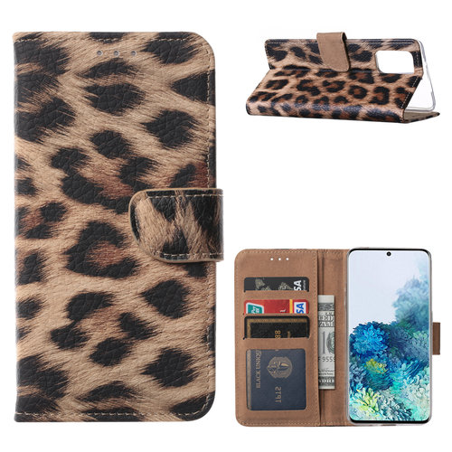 Panter print Bookcase hoesje voor de Samsung Galaxy S20 Plus