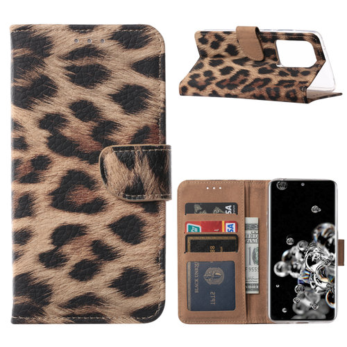 Panter print Bookcase hoesje voor de Samsung Galaxy S20 Ultra