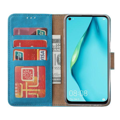 Bookcase Huawei P40 Lite hoesje - Blauw