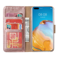 Bookcase Huawei P40 Pro+ Hoesje - Rosé Goud