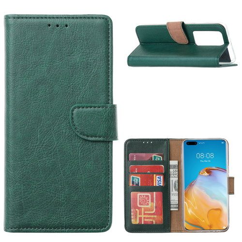 Bookcase Huawei P40 Pro+ Hoesje - Smaragdgroen