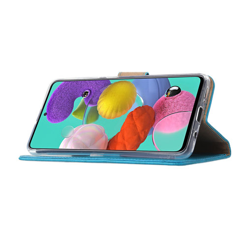 Bookcase Samsung Galaxy A51 hoesje - Blauw