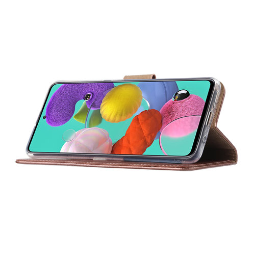 Bookcase Samsung Galaxy A51 hoesje - Rosé Goud