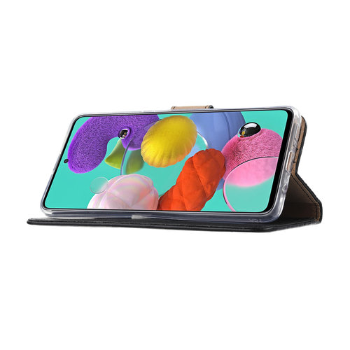 Bookcase Samsung Galaxy A51 hoesje - Zwart