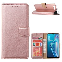 Bookcase Oppo A12s hoesje - Rosé Goud