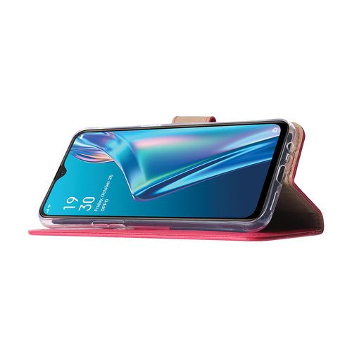 Bookcase Oppo A12s hoesje - Roze