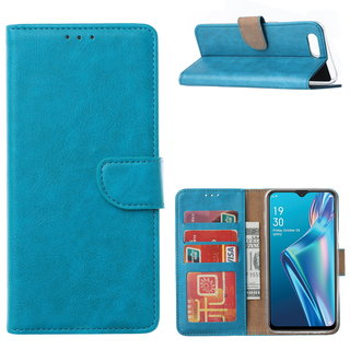 Bookcase Oppo A12s hoesje - Blauw