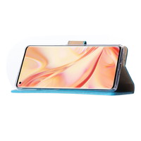 Bookcase Oppo Find X2 Neo Hoesje - Blauw