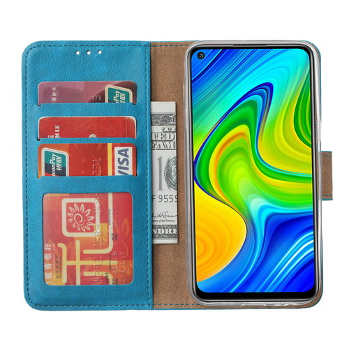 Bookcase Xiaomi Redmi Note 9 Hoesje - Blauw