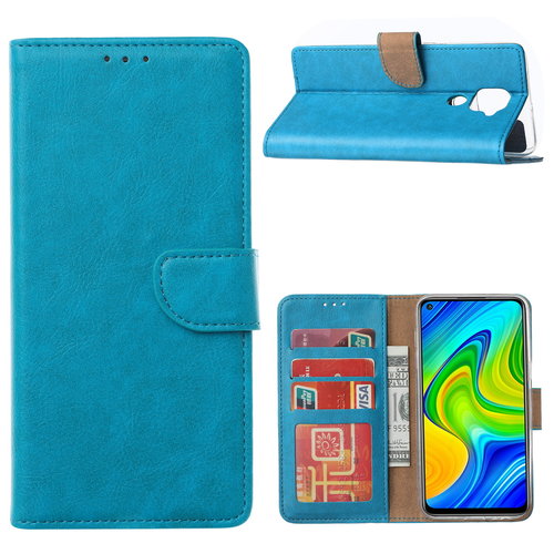 Bookcase Xiaomi Redmi Note 9 Hoesje - Blauw