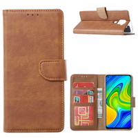 Bookcase Xiaomi Redmi Note 9 Hoesje - Bruin