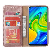 Bookcase Xiaomi Redmi Note 9 Hoesje - Rosé Goud