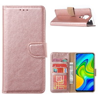 Bookcase Xiaomi Redmi Note 9 Hoesje - Rosé Goud