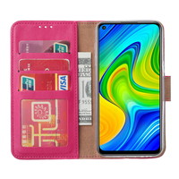 Bookcase Xiaomi Redmi Note 9 Hoesje - Roze