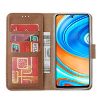 Bookcase Xiaomi Redmi Note 9 Pro Hoesje - Bruin