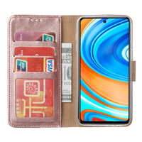 Bookcase Xiaomi Redmi Note 9 Pro Hoesje - Rosé Goud