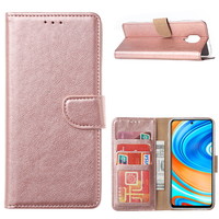 Bookcase Xiaomi Redmi Note 9 Pro Hoesje - Rosé Goud