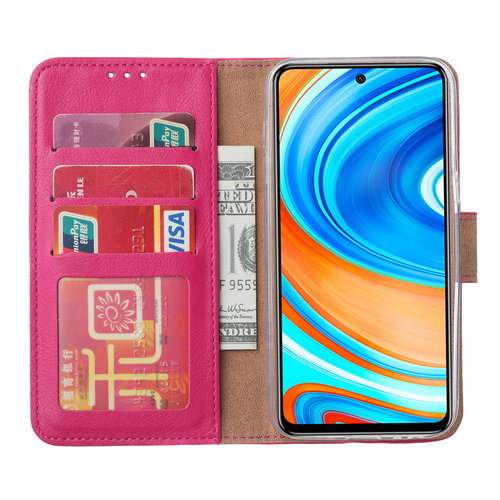 Bookcase Xiaomi Redmi Note 9 Pro Hoesje - Roze