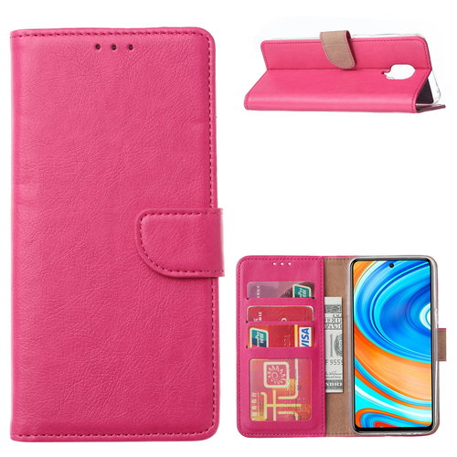 Bookcase Xiaomi Redmi Note 9 Pro Hoesje - Roze