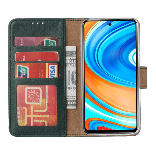 Bookcase Xiaomi Redmi Note 9 Pro Hoesje - Smaragdgroen