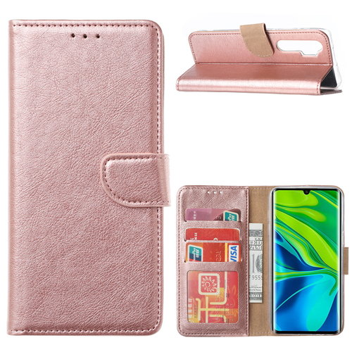 Bookcase Xiaomi Mi Note 10 Lite Hoesje - Rosé Goud