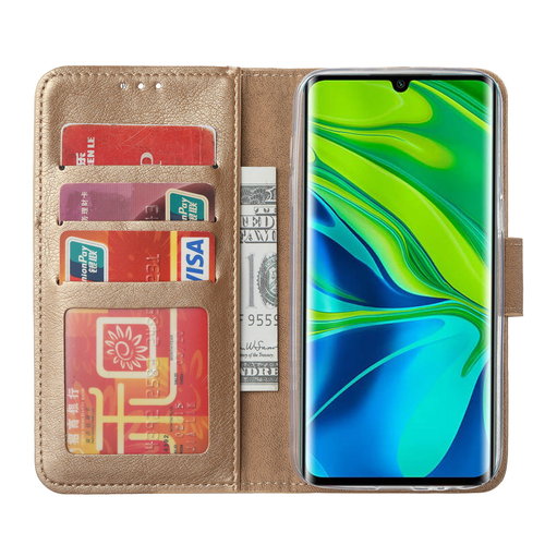 Bookcase Xiaomi Mi Note 10 Lite Hoesje - Goud