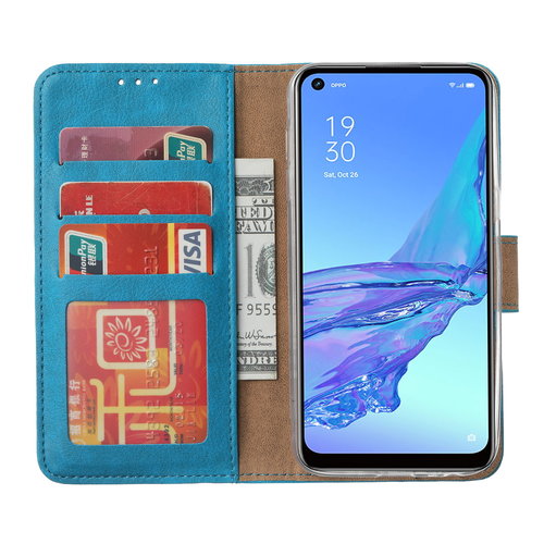 Bookcase Oppo A53 / A53S hoesje - Blauw