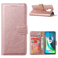 Bookcase Motorola Moto G9 Play hoesje - Rosé Goud