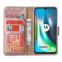 Bookcase Motorola Moto G9 Play hoesje - Rosé Goud