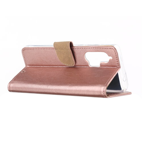 Bookcase Motorola Edge Plus hoesje - Rosé Goud