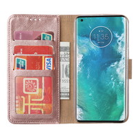 Bookcase Motorola Edge Plus hoesje - Rosé Goud