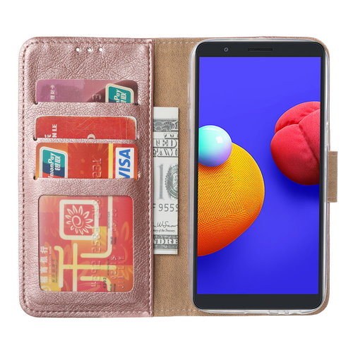 Bookcase Samsung Galaxy A01 Core hoesje - Rosé Goud