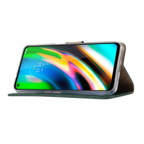 Bookcase Motorola Moto G9 Plus hoesje - Smaragdgroen