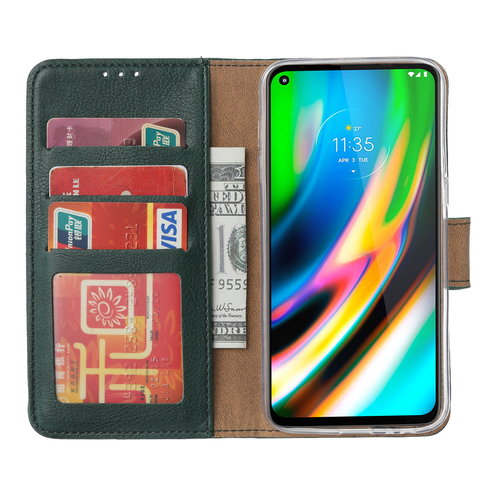 Bookcase Motorola Moto G9 Plus hoesje - Smaragdgroen