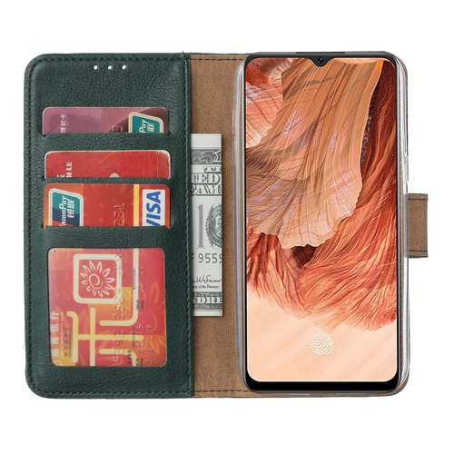 Bookcase Oppo F17 hoesje - Smaragdgroen